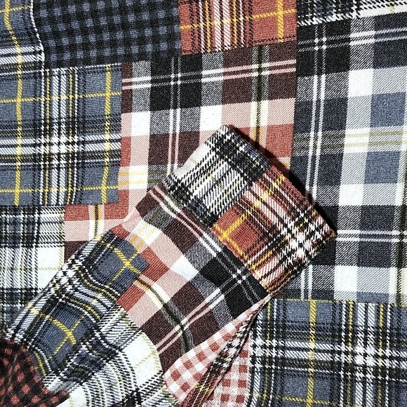 BUCKLE DAYTRIP PATCHWORK FLANNEL PLAID BUTTON-UP LONG-SLEEVED SHIRT JACKET - Picture 9 of 11